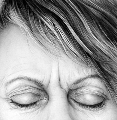 Cath Riley - faces:  eyes closed